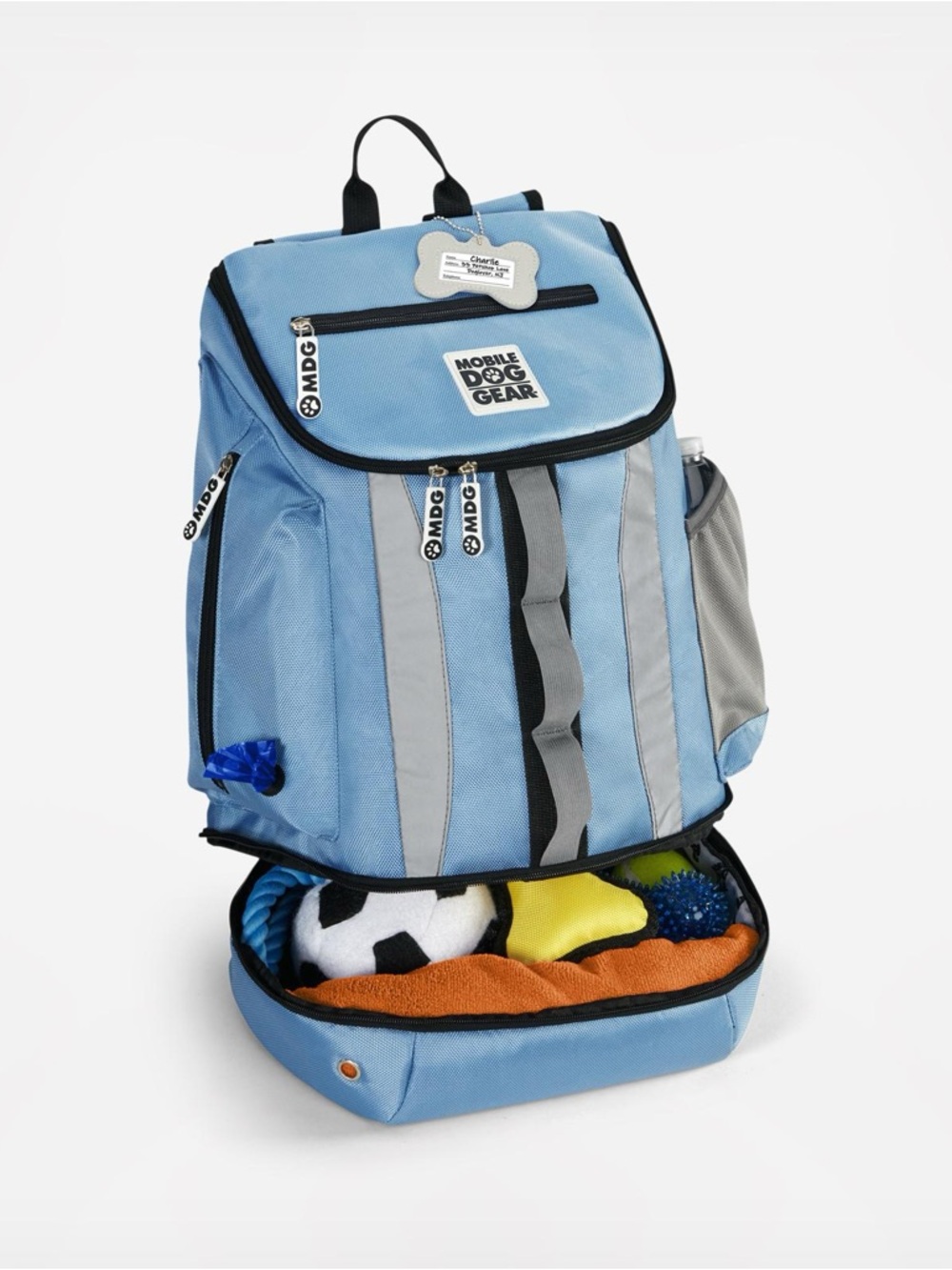 Mobile Dog Gear Drop Bottom Weekender Backpack, Blue